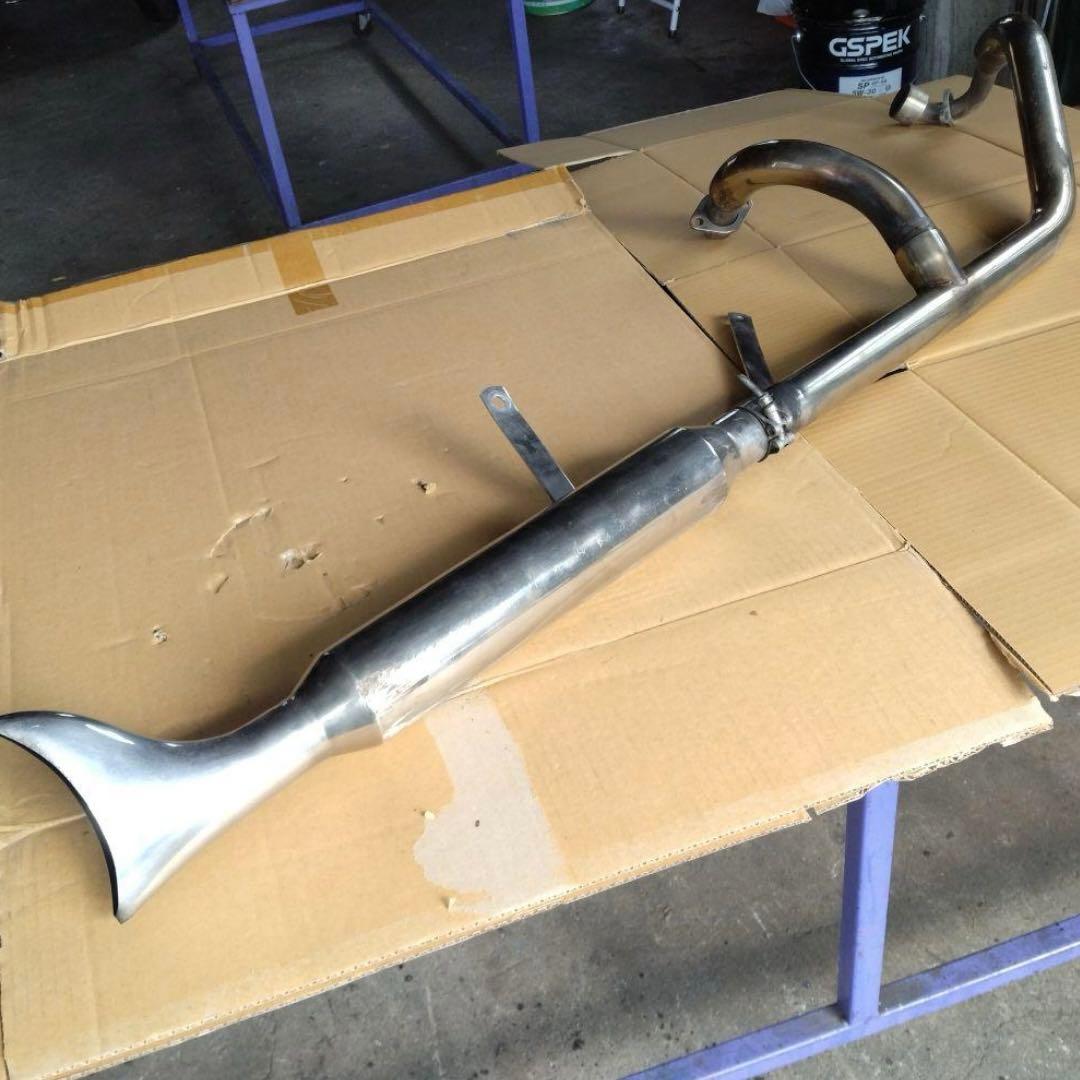 ドラッグスター400 2in1マフラー