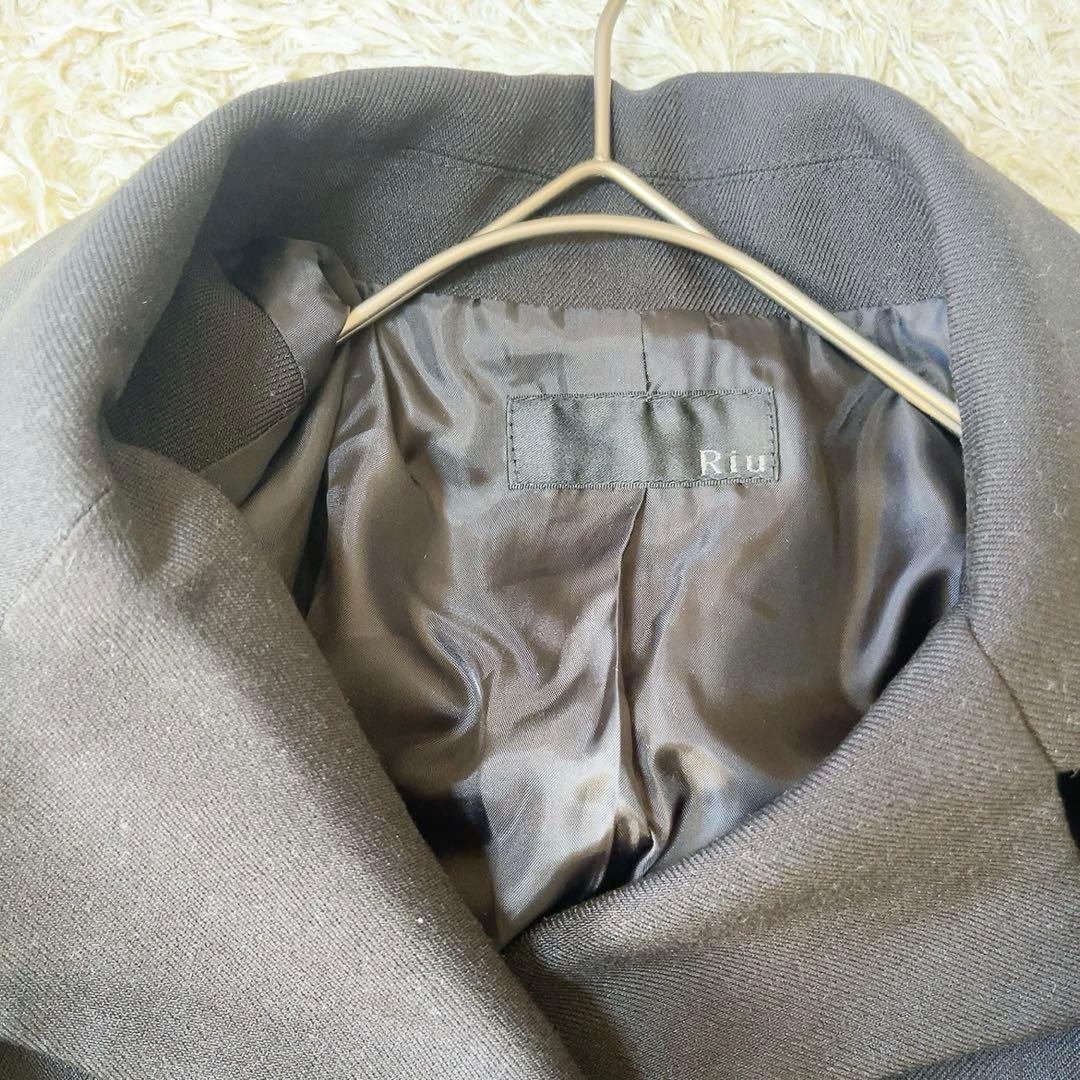 Riu リウ　2way ケープトレンチコート　Rちゃん　24SS ワンピース　黒