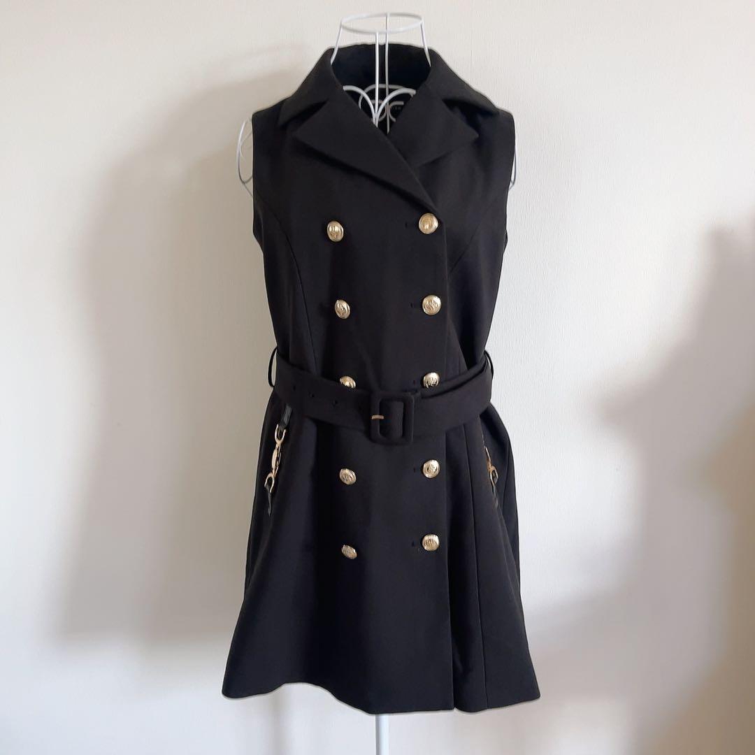 Riu リウ　2way ケープトレンチコート　Rちゃん　24SS ワンピース　黒