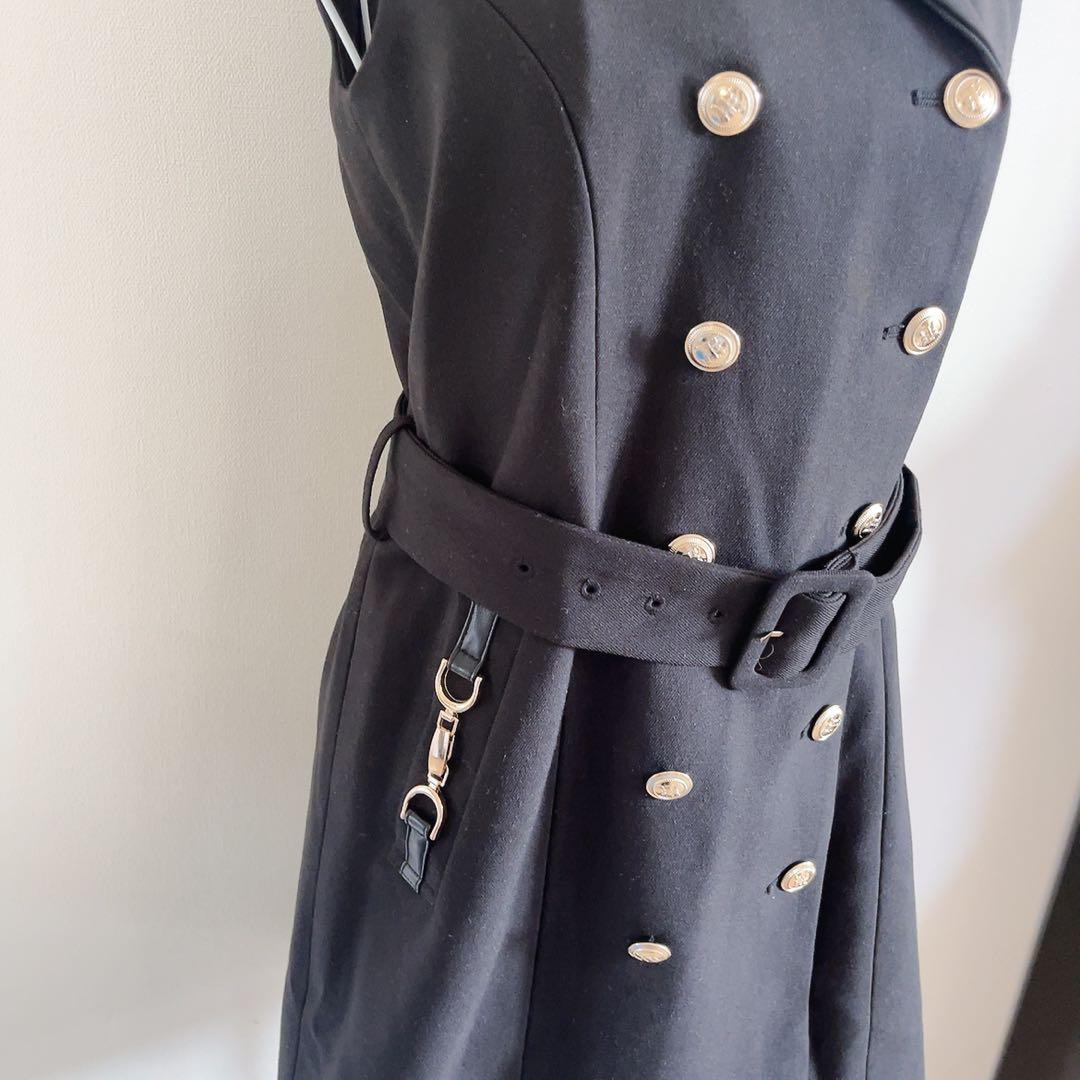 Riu リウ　2way ケープトレンチコート　Rちゃん　24SS ワンピース　黒