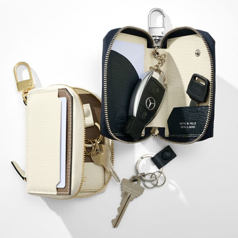 新品　L'arcobaleno　ラルコバレーノ　スマートWキーケース　ネイビー