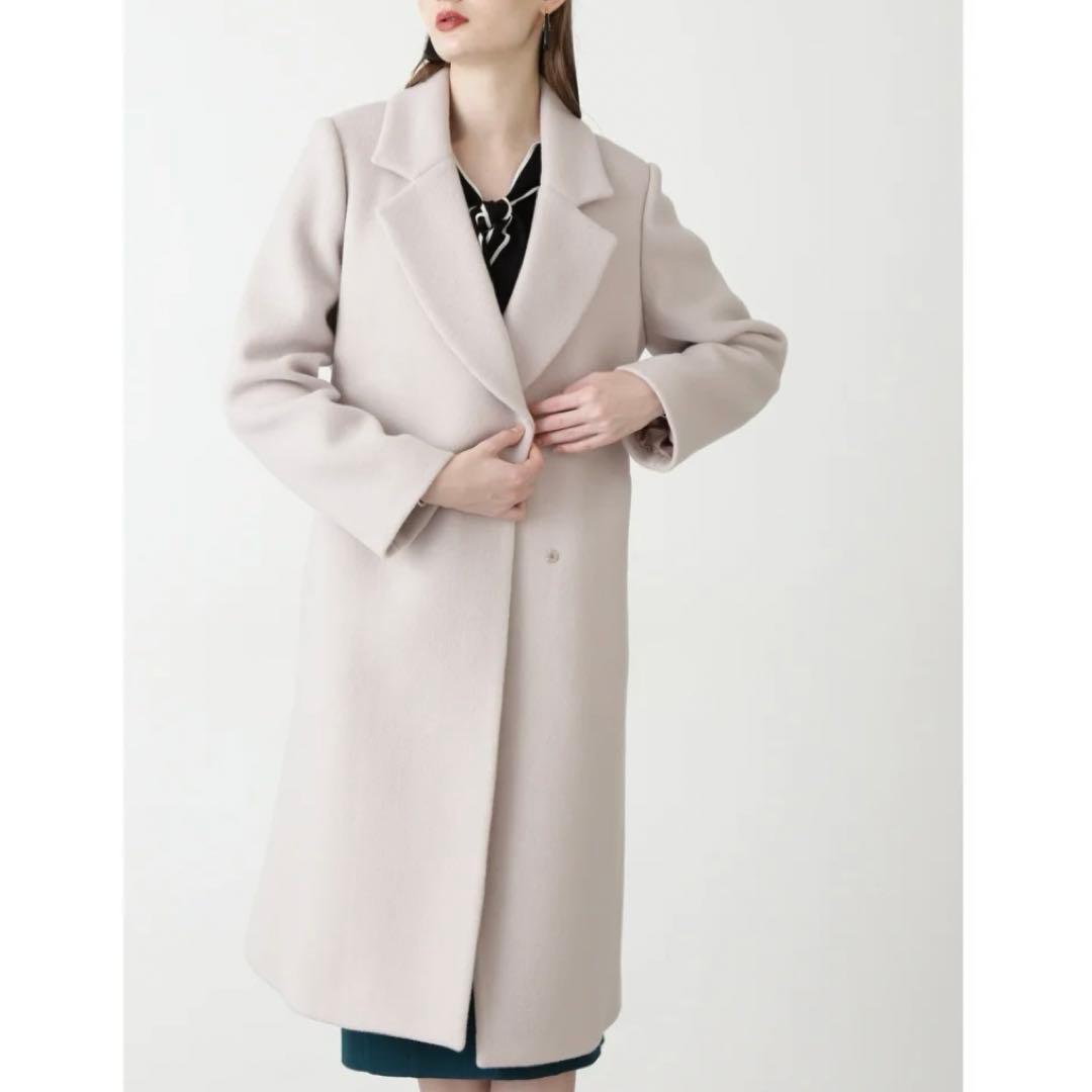 ピンキーアンドダイアン✴︎Wクロスショートビーバーベルテッドコート