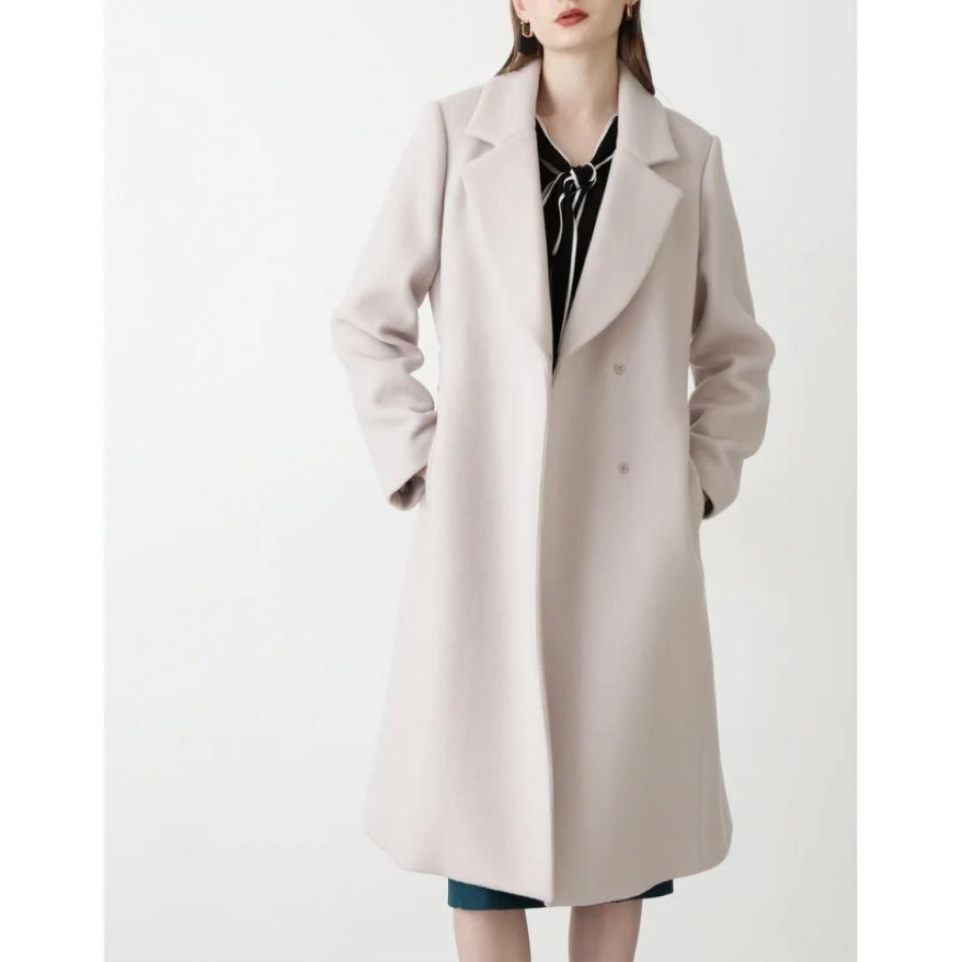 ピンキーアンドダイアン✴︎Wクロスショートビーバーベルテッドコート