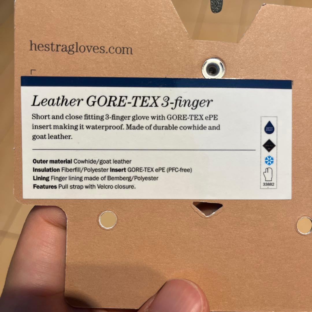 スキー・スノーボードアクセサリー HESTRA 3-Finger Full Leather GORE-TEX