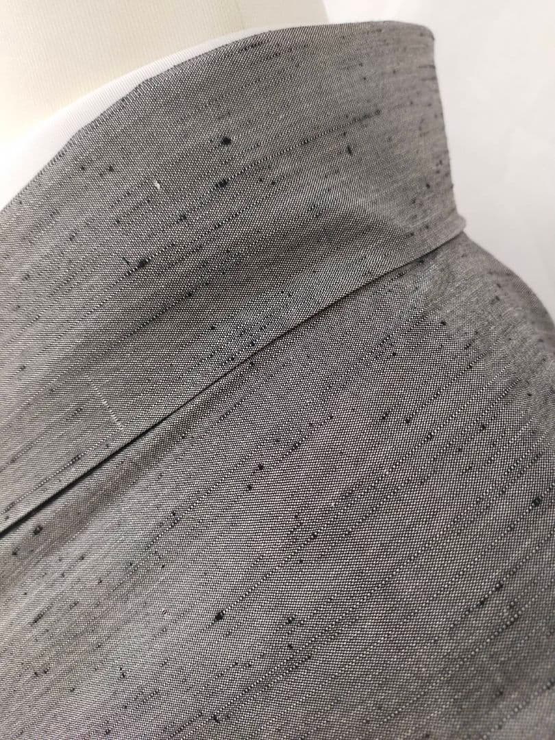 お見分け済　美品　正絹袷　十日町紬単品