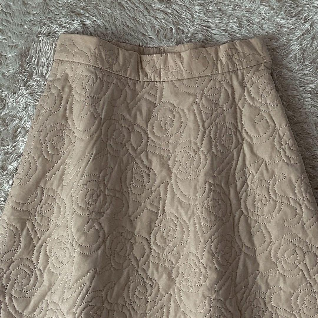 【新品】エムズグレイシー カメリア柄キルティングスカート25年モデル