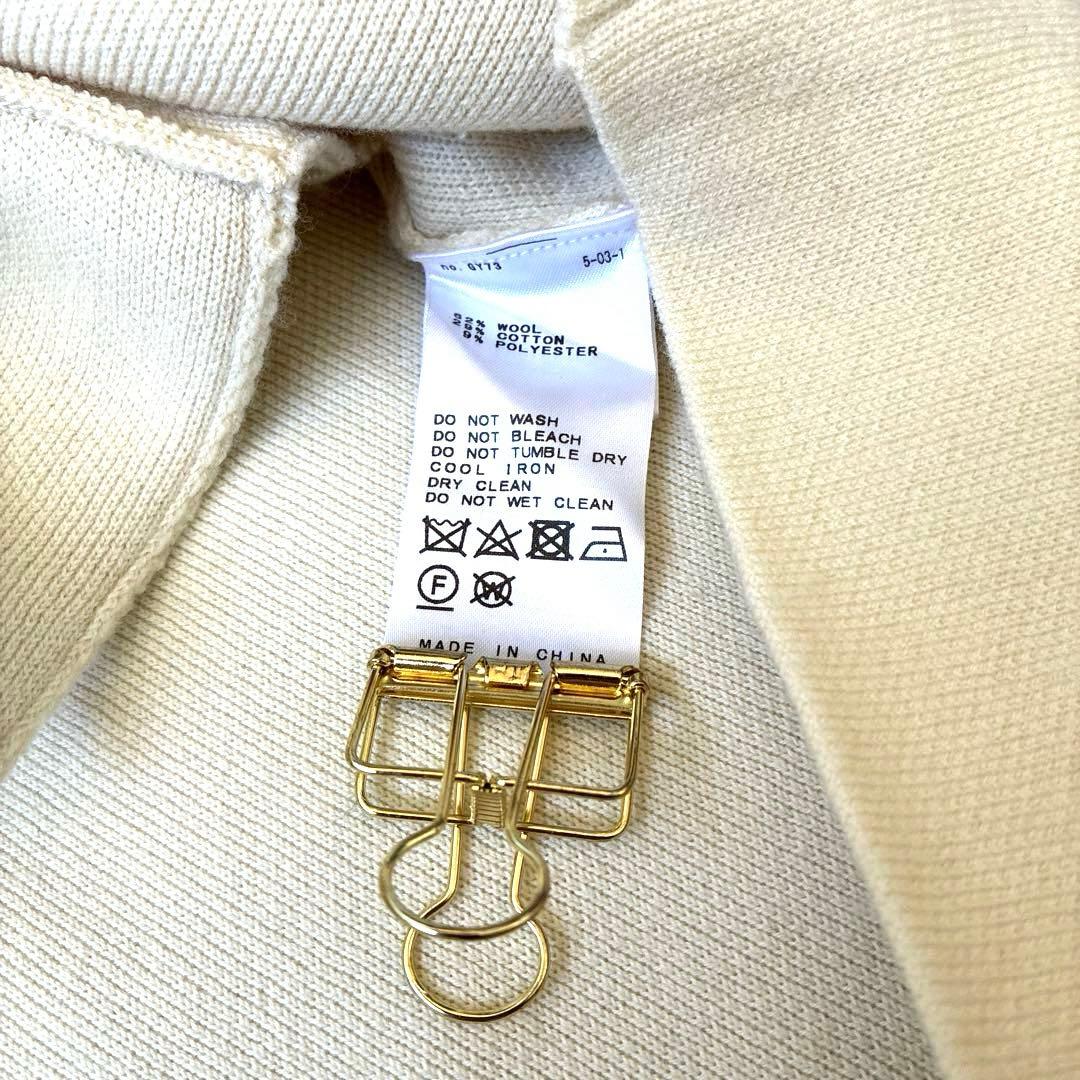 美品✨イエナ　IÉNA カーディガン　ニット　セーター　金ボタン　白　アイボリー