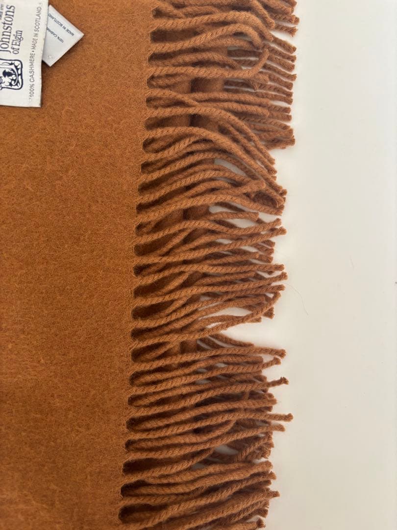 Jonstons DARK　CAMEL カシミヤ 100 大判