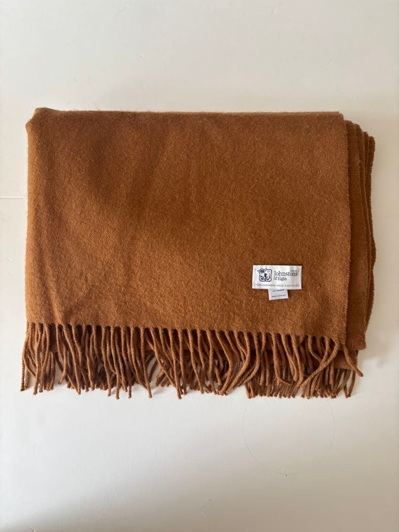 Jonstons DARK　CAMEL カシミヤ 100 大判