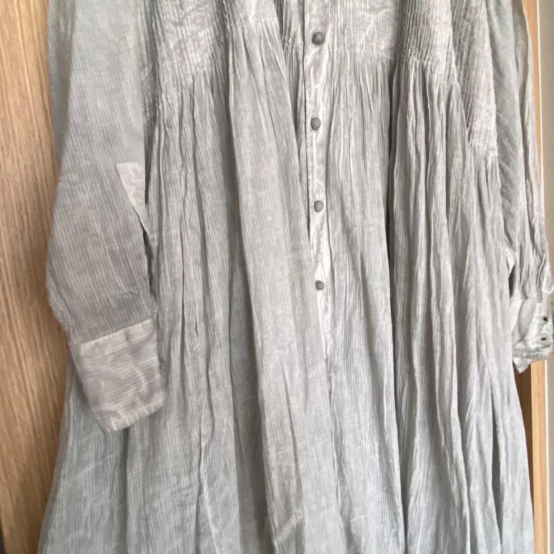 メゾンドソイル maison de soil ピンタックバンドカラーロング