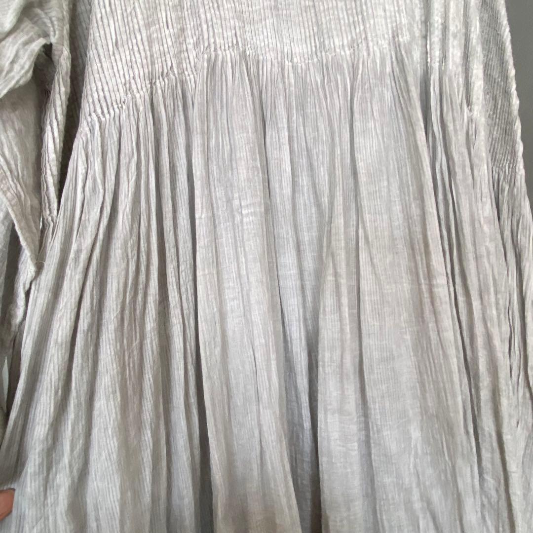 メゾンドソイル maison de soil ピンタックバンドカラーロング