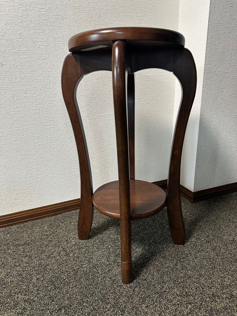 フラワースタンド 花台 二段ラック サイドテーブル 木製 飾り台 台 天然木