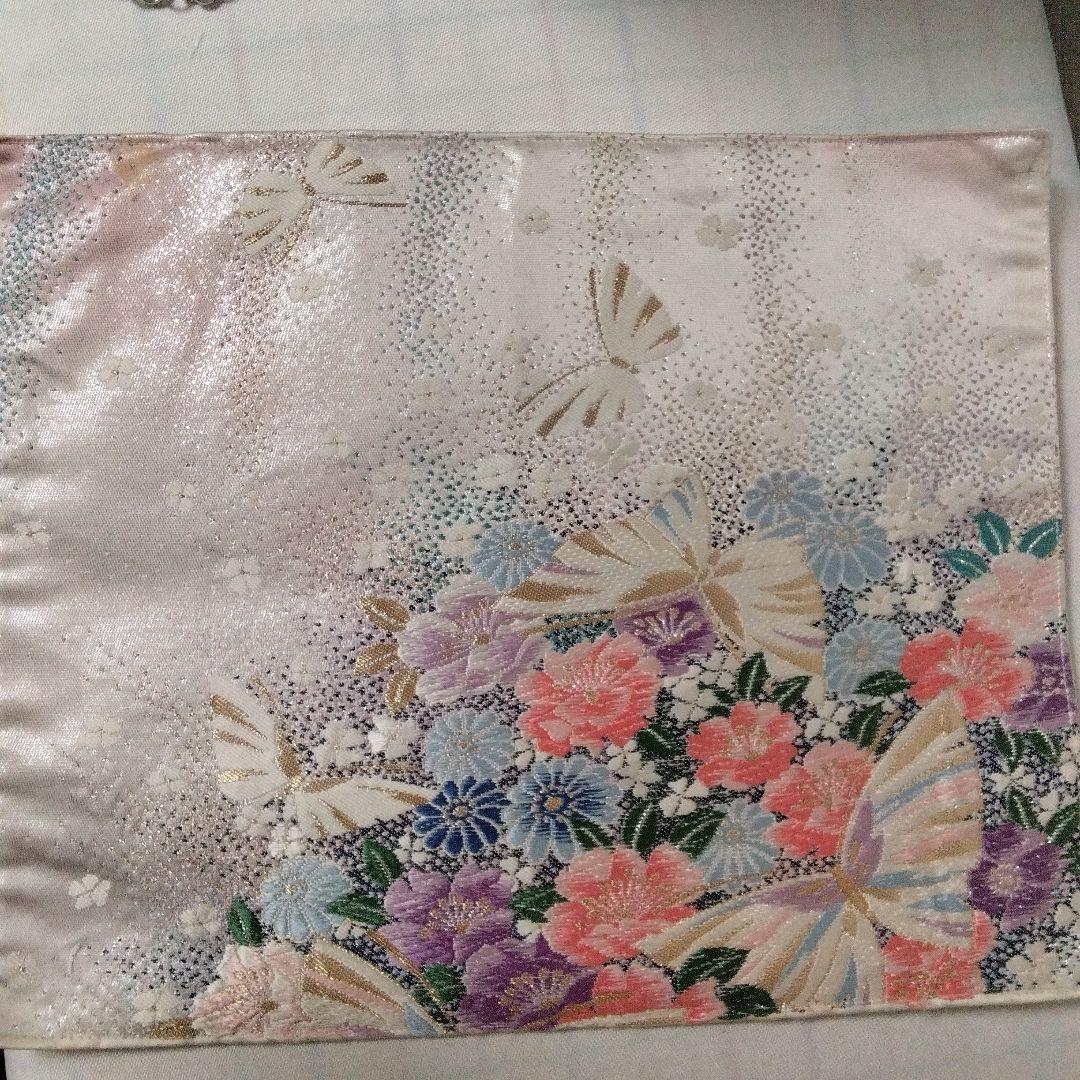 ハクちゃん様オーダー専用ページ　がま口バッグ(正絹袋帯リメイク)プラチナ箔