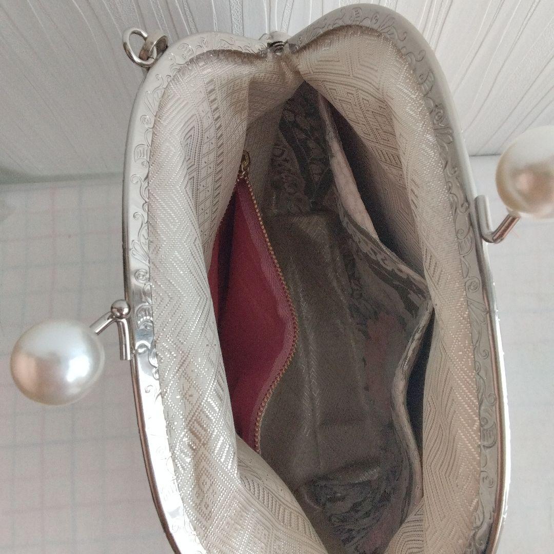 ハクちゃん様オーダー専用ページ　がま口バッグ(正絹袋帯リメイク)プラチナ箔