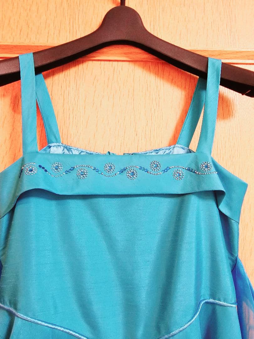 ゆめりすと ドレス　サイズ11 　ターコイズ ブルーとジルワンピース140