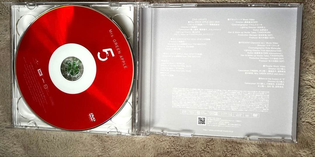 【初回限定版】　Mrs. GREEN APPLE 「5」　CD ＋ DVD