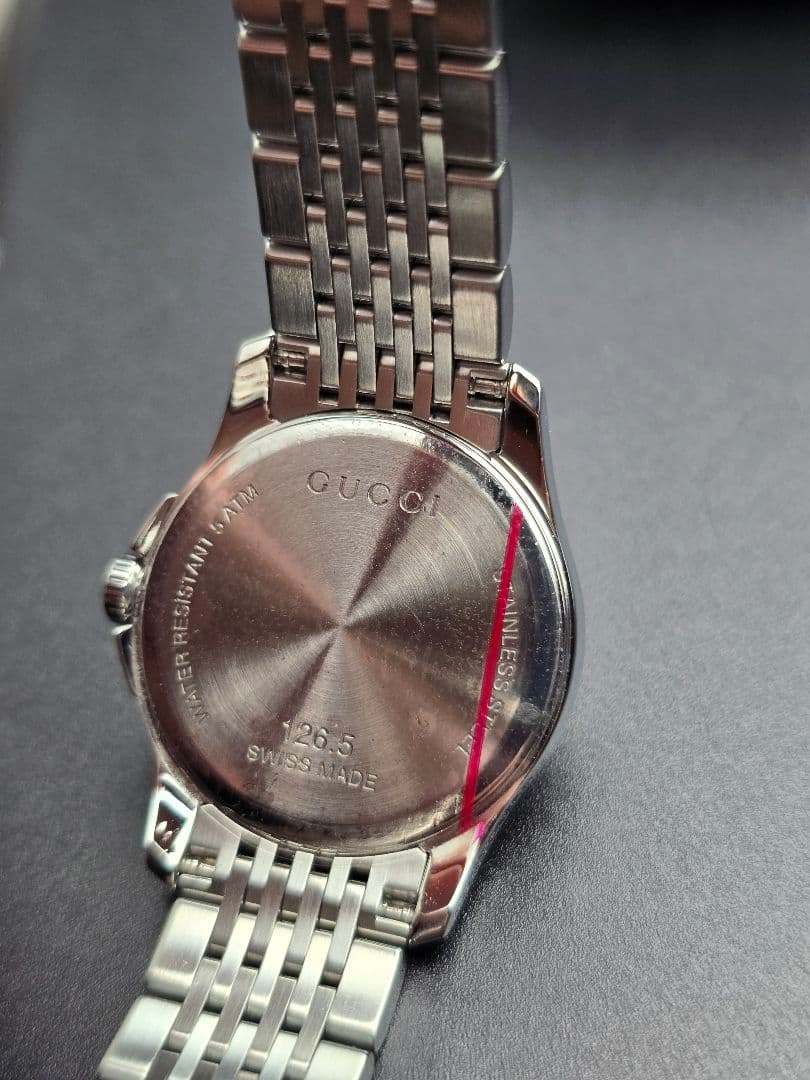 研磨済 電池交換済 126.5 GUCCI グッチ 9連ブレス シルバー 箱有