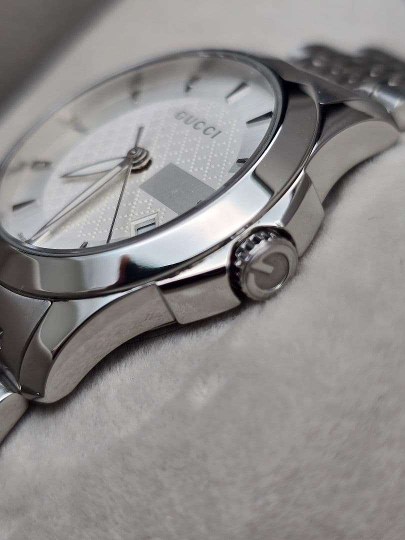 研磨済 電池交換済 126.5 GUCCI グッチ 9連ブレス シルバー 箱有