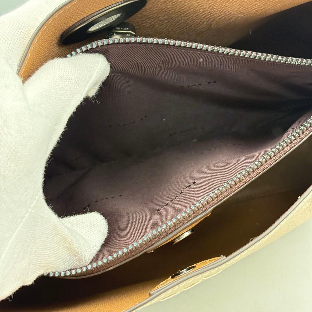 コーチ ウィロウ ショルダーバッグ 2way ブラウン 1018-S7091o