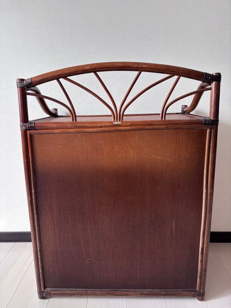 美品人気 ラタン 4段 チェスト ラタンチェスト 籐チェスト 籐タンス