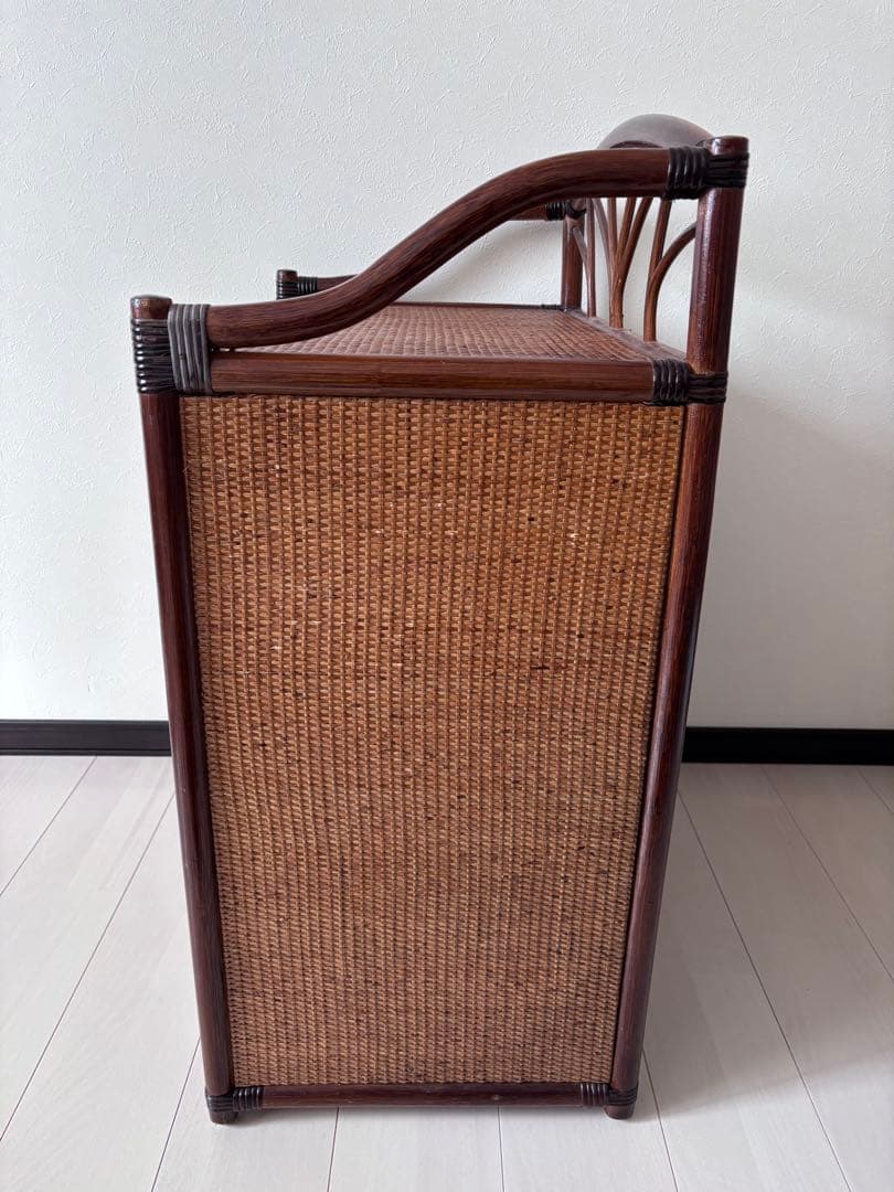 美品人気 ラタン 4段 チェスト ラタンチェスト 籐チェスト 籐タンス