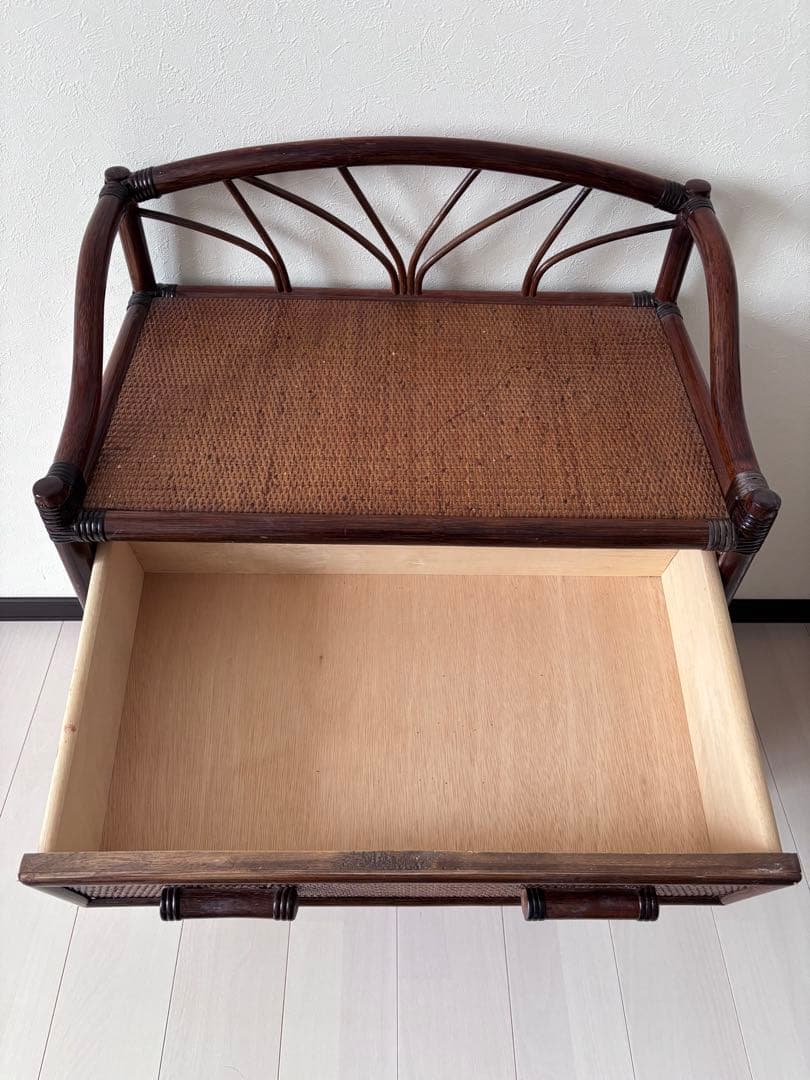 美品人気 ラタン 4段 チェスト ラタンチェスト 籐チェスト 籐タンス