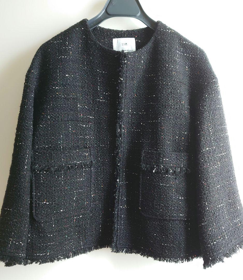 23区 2026SS GIOLICAツイード ノーカラー ジャケット