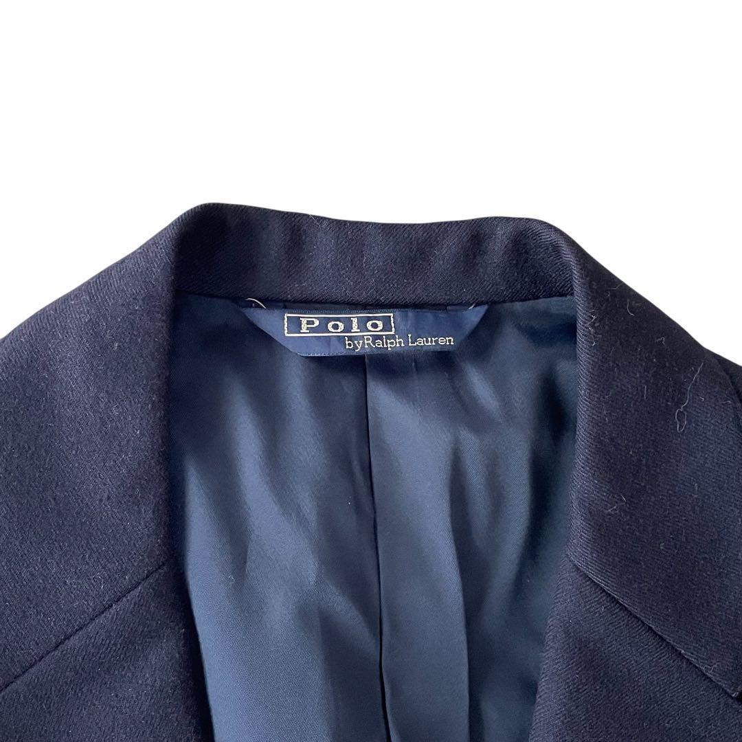 《超美品》ラルフローレン 紺ブレ 金ボタン 三角タグ チェンジポケット T175