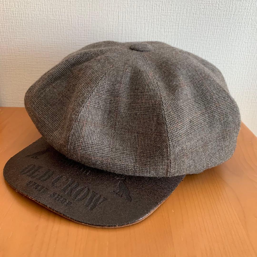 OLD CROW オールドクロウ キャスケット レザーバイザー ブラウン L