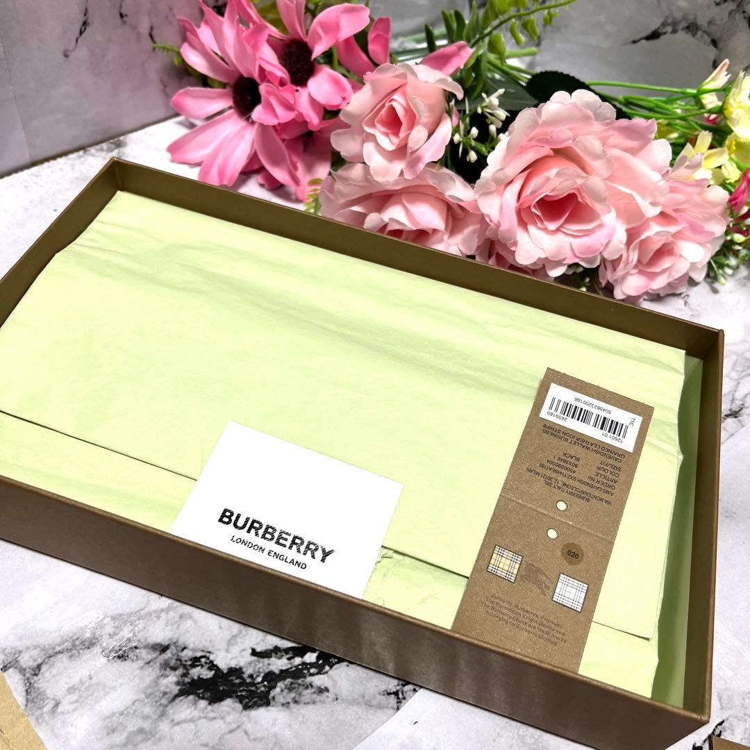 【極美品】バーバリー 長財布 チェック柄 キャベンディッシュ ブラック レザー