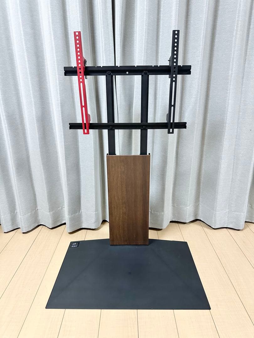 WALL 壁寄せテレビスタンド V3 ロータイプ ブラック ウッド ③