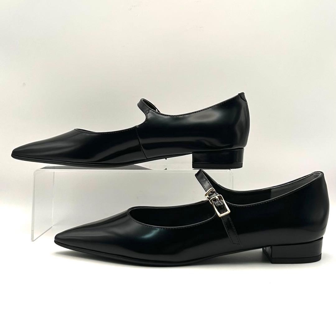 未使用級✨ DIANA 【24㎝】 フラットパンプス エナメル ポインテッドトゥ