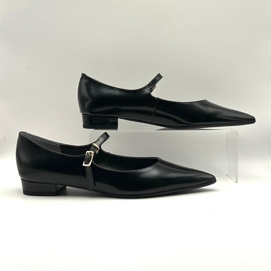 未使用級✨ DIANA 【24㎝】 フラットパンプス エナメル ポインテッドトゥ