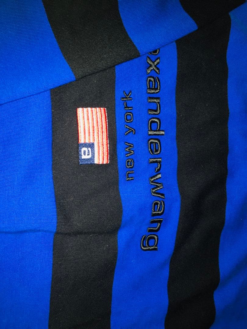 alexander wang ストライプポロシャツ 長袖