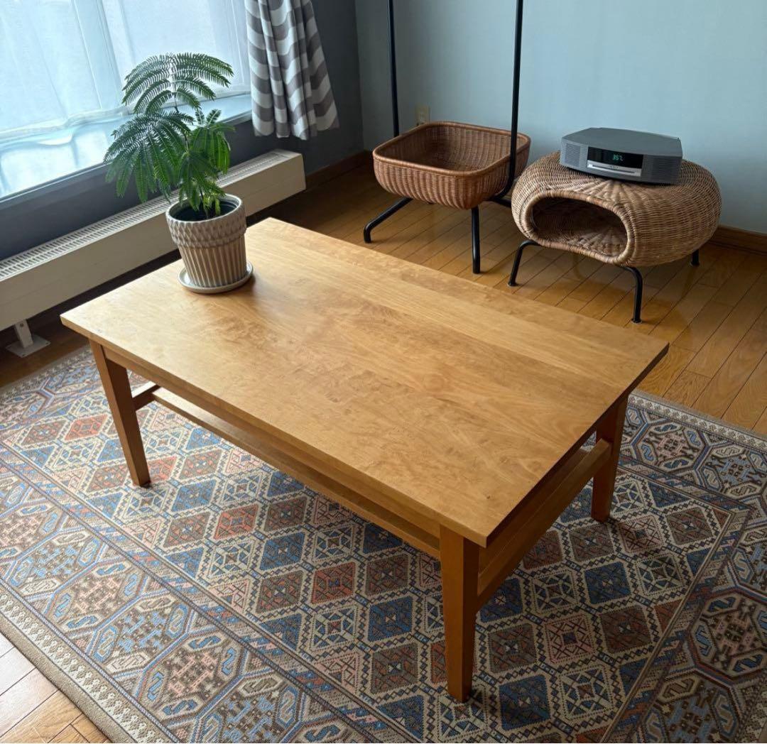 ふ*3様 北の住まい設計社　センターテーブル　ローテーブル　無垢　メイプル