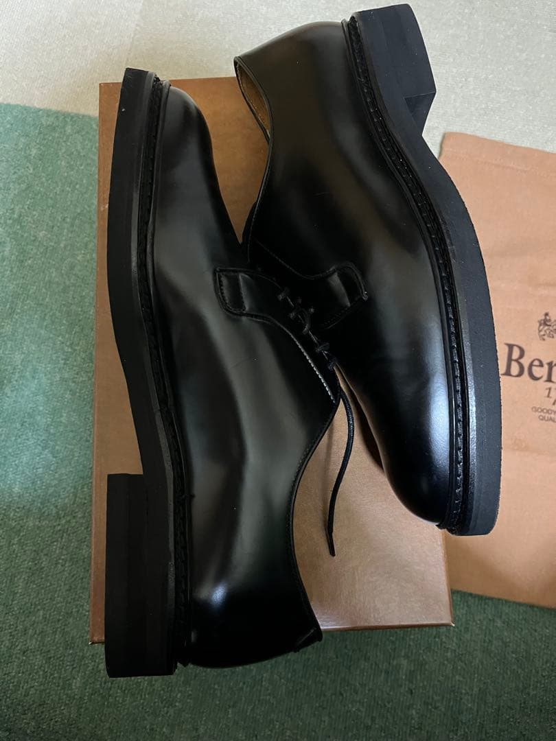 Berwick1707 プレーントゥ コーティングレザー 4406ROVIBU