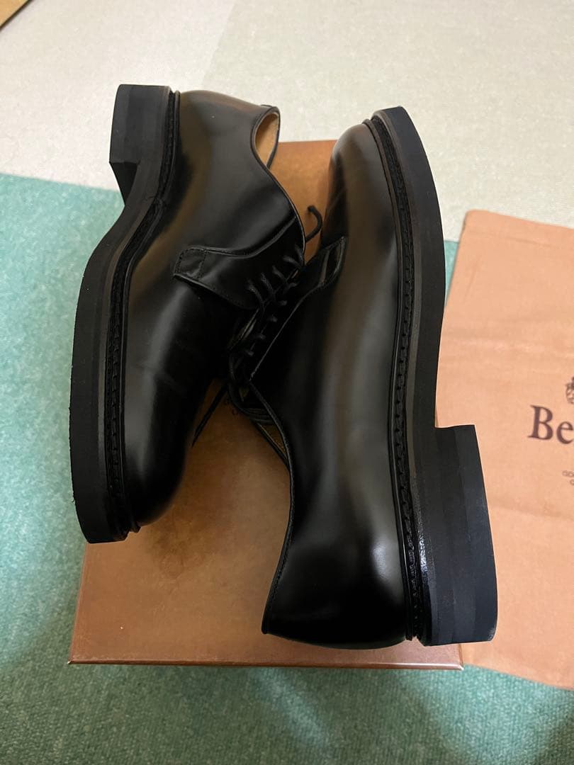 Berwick1707 プレーントゥ コーティングレザー 4406ROVIBU