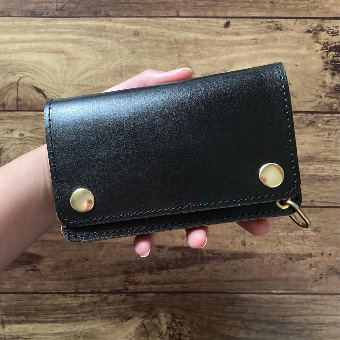 【お札を折らずに収納】カウレザー トラッカーウォレット150（ミドル）3層