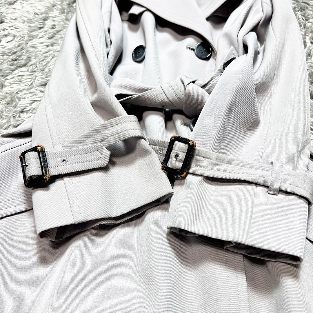 イヴサンローラン レディース　トレンチコート グレー T7 S相当 美品