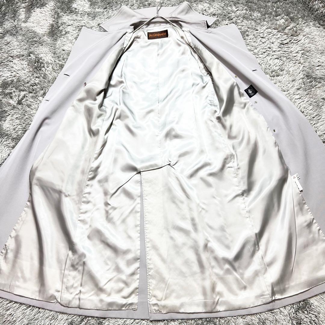 イヴサンローラン レディース　トレンチコート グレー T7 S相当 美品