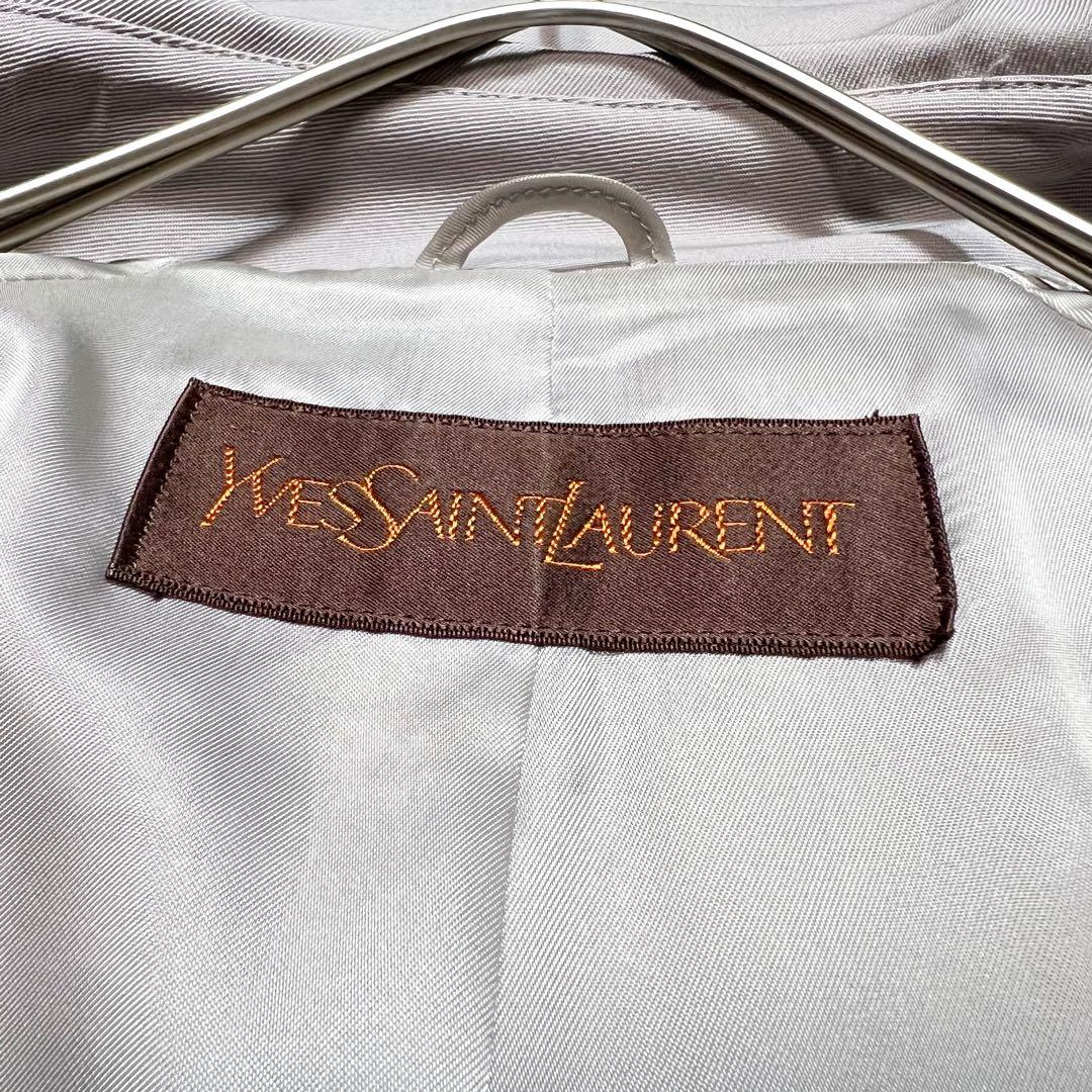 イヴサンローラン レディース　トレンチコート グレー T7 S相当 美品