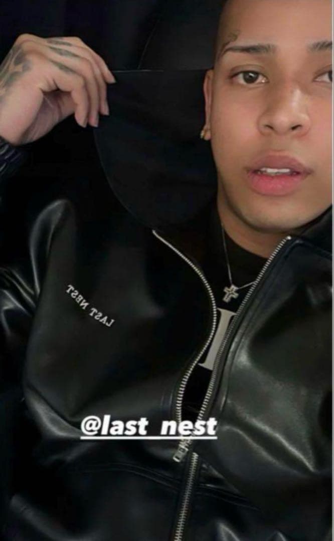 トップス LAST NEST lethar zip foodie