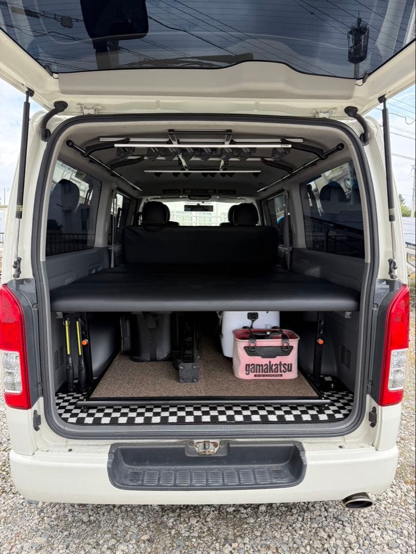 ゆのじ　ハイエーススライドフロア　150棚板、引手ポール　送料込み