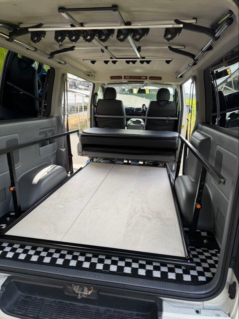 ゆのじ　ハイエーススライドフロア　150棚板、引手ポール　送料込み