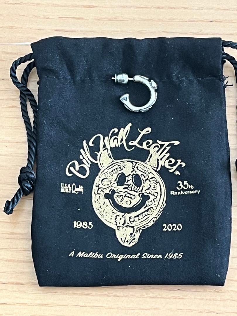 Bill Wall Leather シルバーフープピアス 片耳用