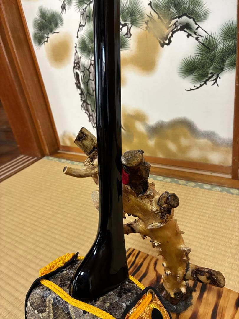 沖縄三線！貴重！知念大工型！本蛇皮！本張り！【一枚張り】⑦⓬