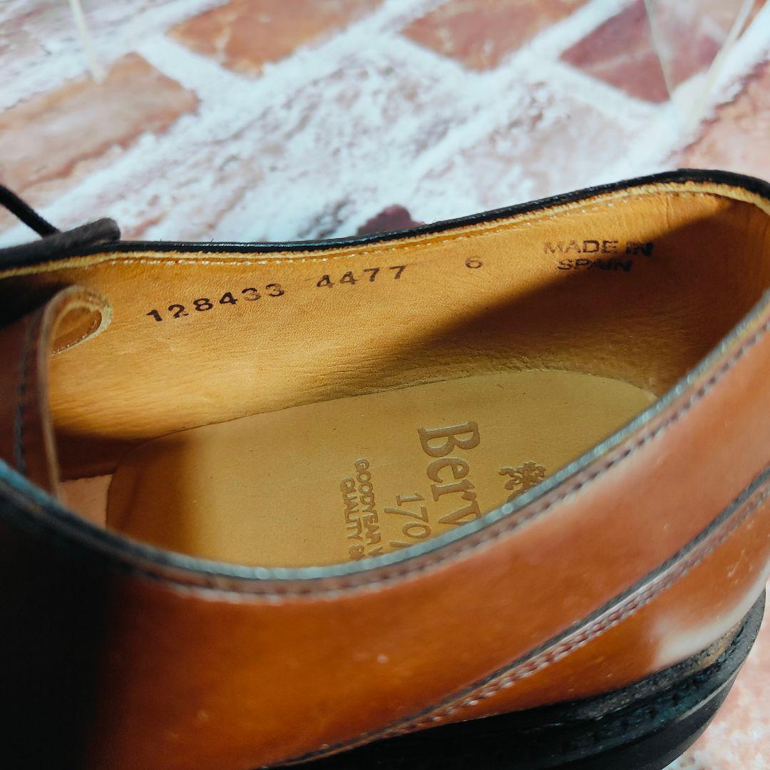 【未使用級】Berwick1707 4447 （6）Uチップ　レースアップ