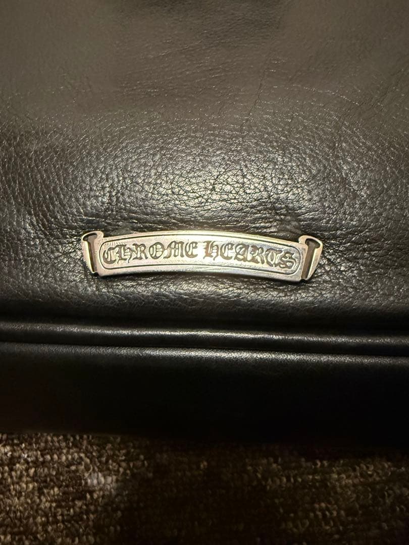 【週末特価】CHROME HEARTSクロムハーツ レザーブリーフ　フレアニー