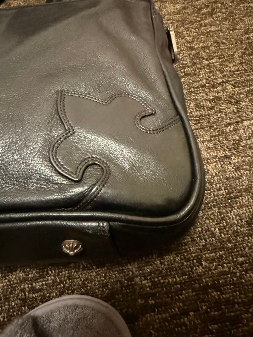 【週末特価】CHROME HEARTSクロムハーツ レザーブリーフ　フレアニー