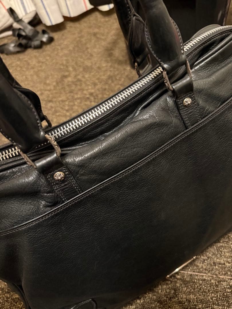 【週末特価】CHROME HEARTSクロムハーツ レザーブリーフ　フレアニー